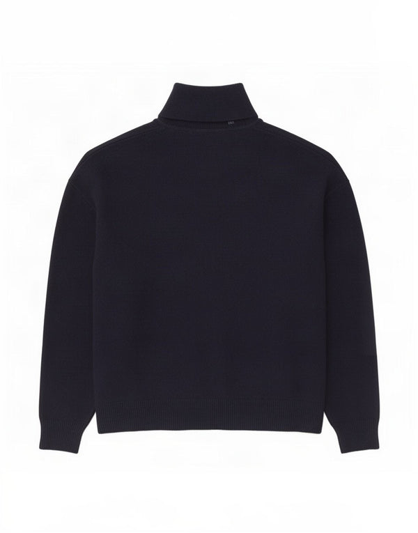 Superdry Womens Oversized trøjetrøje med rullehals UK 12 Medium Navy Blue