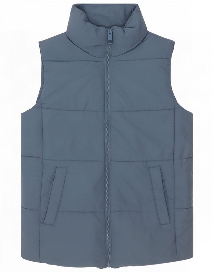 Marks & Spencer Womens Polstret Gilet UK 12 Medium Blue Polyester