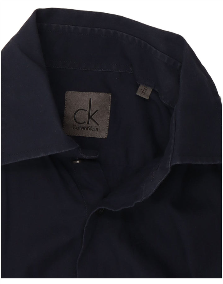 Calvin Klein Herreskjorte str. 38 15 Mellem marineblå bomuld