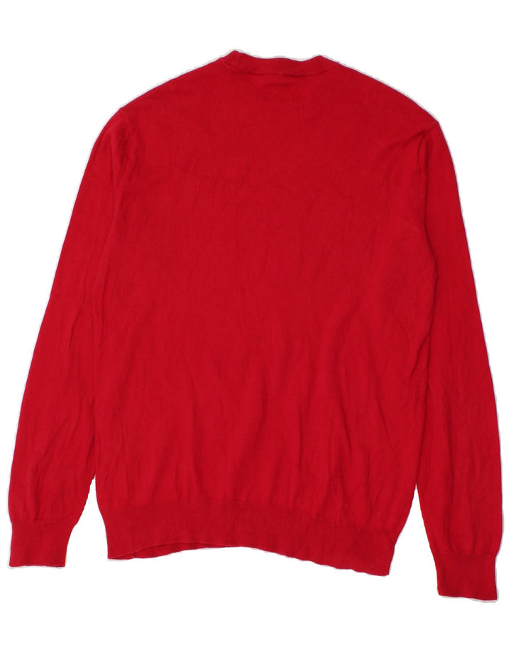 ARMANI EXCHANGE Herre grafisk rund hals sweater stor rød bomuld
