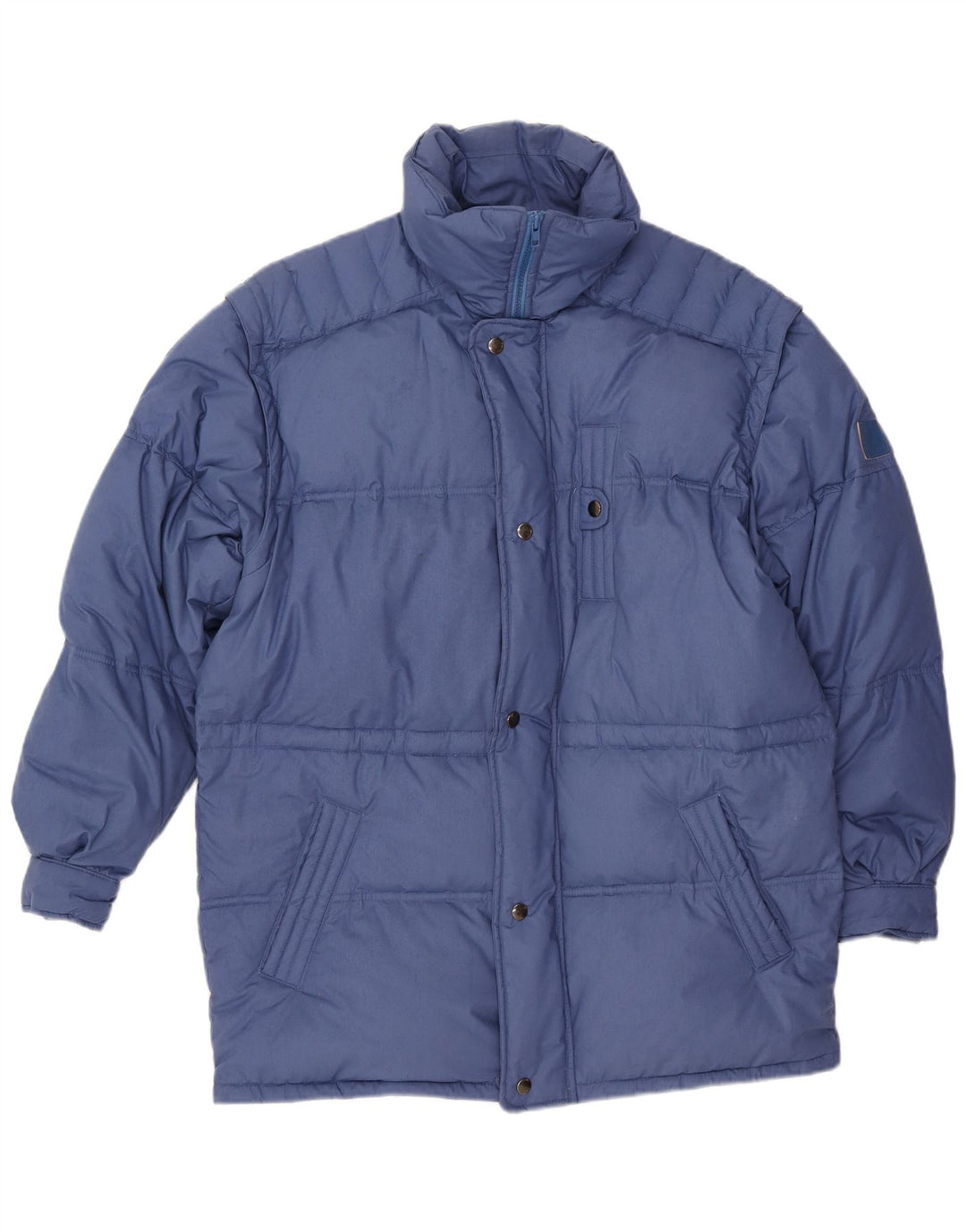 VINTAGE Polstret herrejakke IT 48 Medium Blue Polyester
