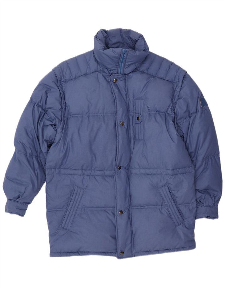 VINTAGE Polstret herrejakke IT 48 Medium Blue Polyester