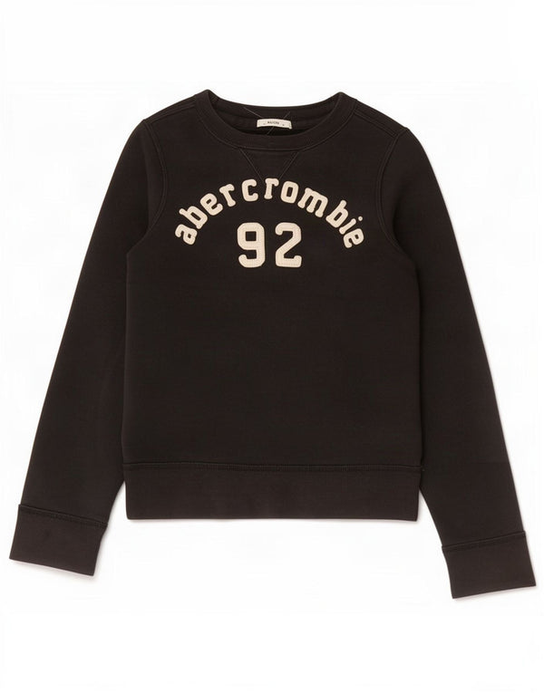Abercrombie & Fitch Boys Muscle Sweatshirt Jumper 7-8 år Medium Sort