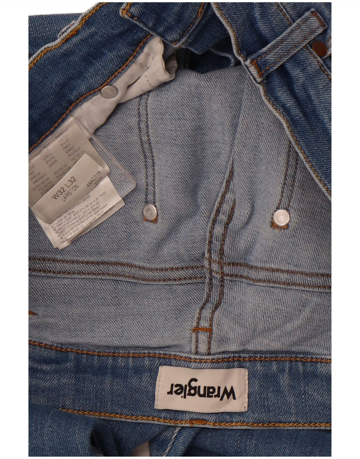 WRANGLER Herre Larston Slim Jeans W32 L29 Blå Bomuld