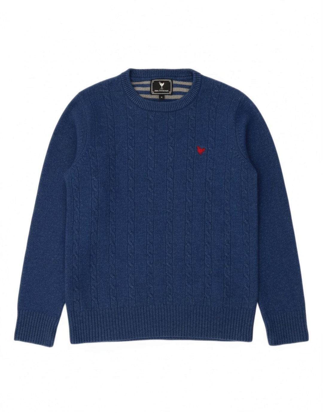 JOHN PARTRIDGE Womens Crew Neck Jumper Sweater UK 12 Medium Blue Wool