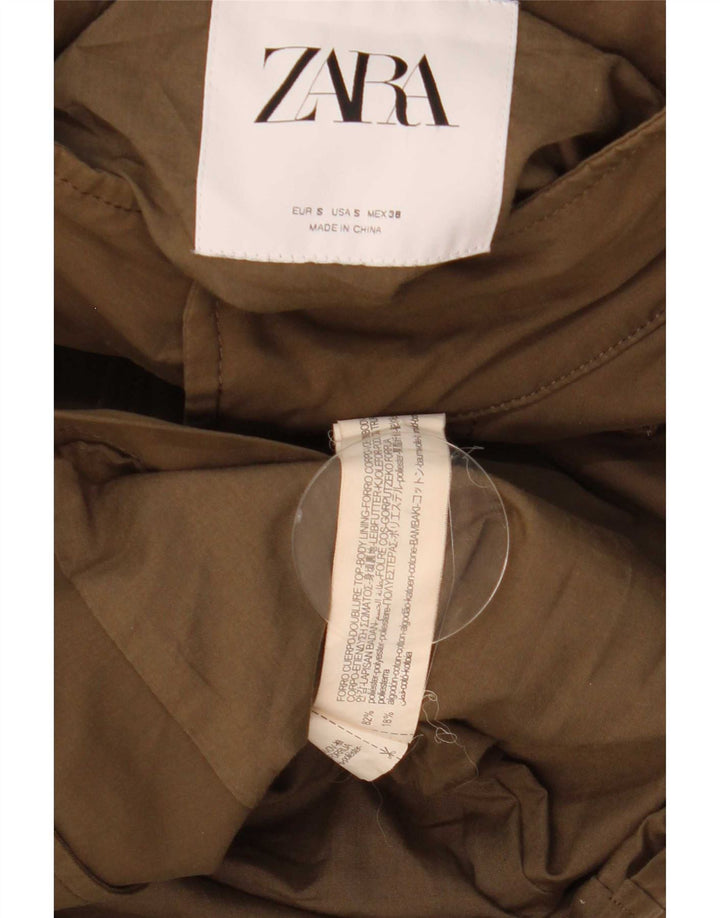 Zara Herre Utility Jacket UK 36 Small Khaki Polyester
