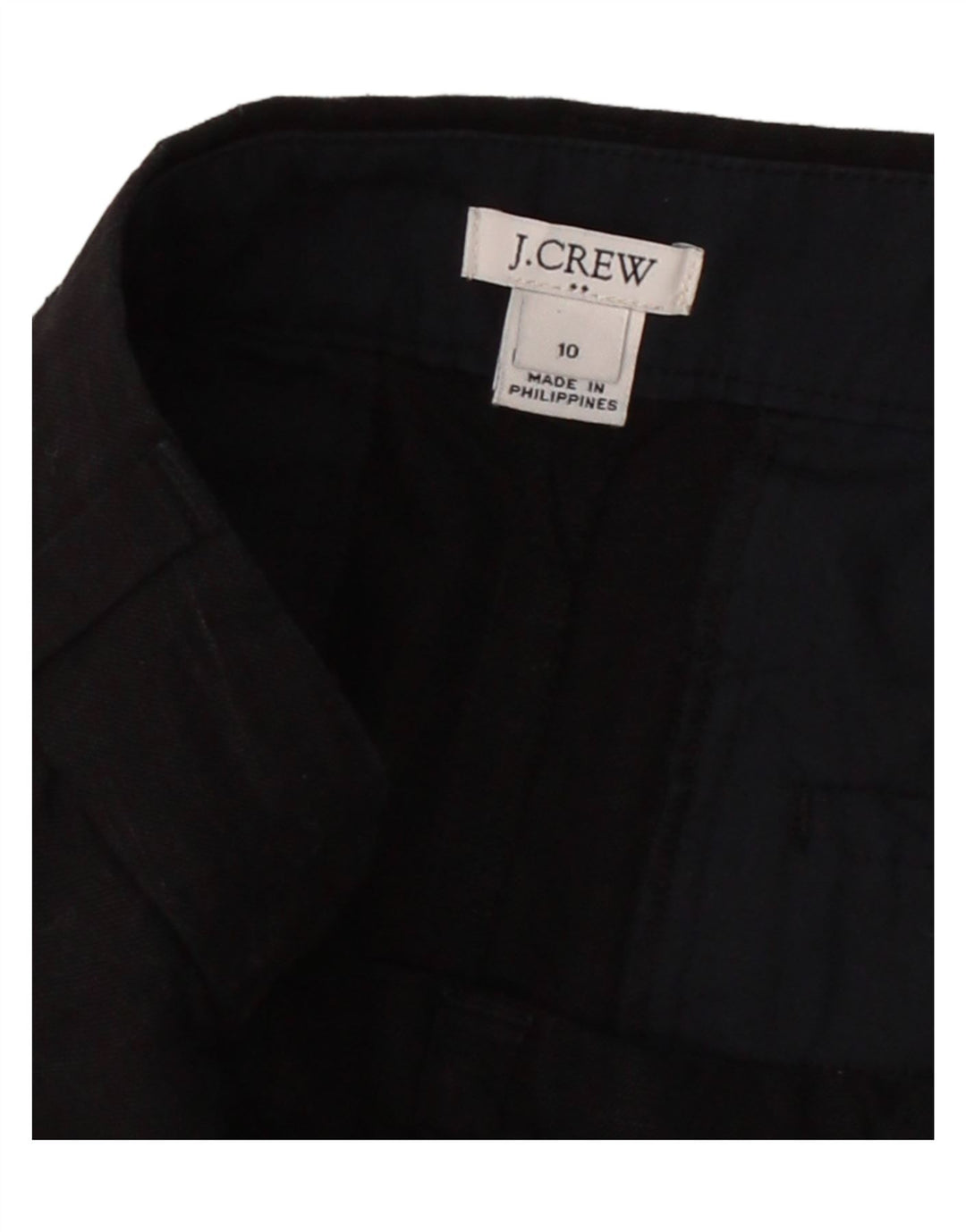 J. CREW Womens Chino Shorts US 10 Large W34 Black Linen Vintage J. Crew and Second-Hand J. Crew from Messina Hembry 