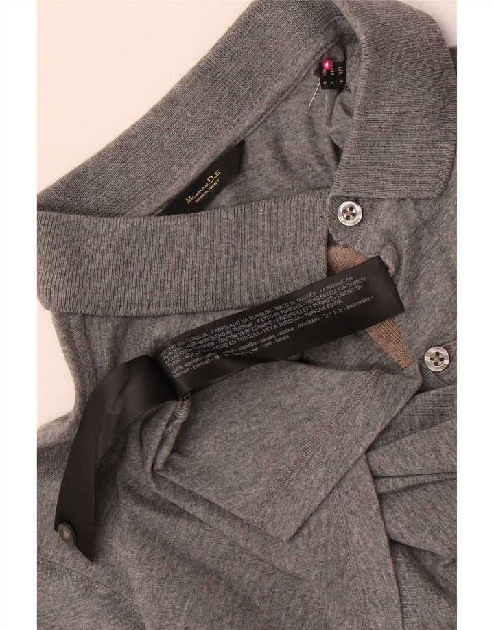Massimo Dutti Herre Polo Shirt Stor Grå Bomuld