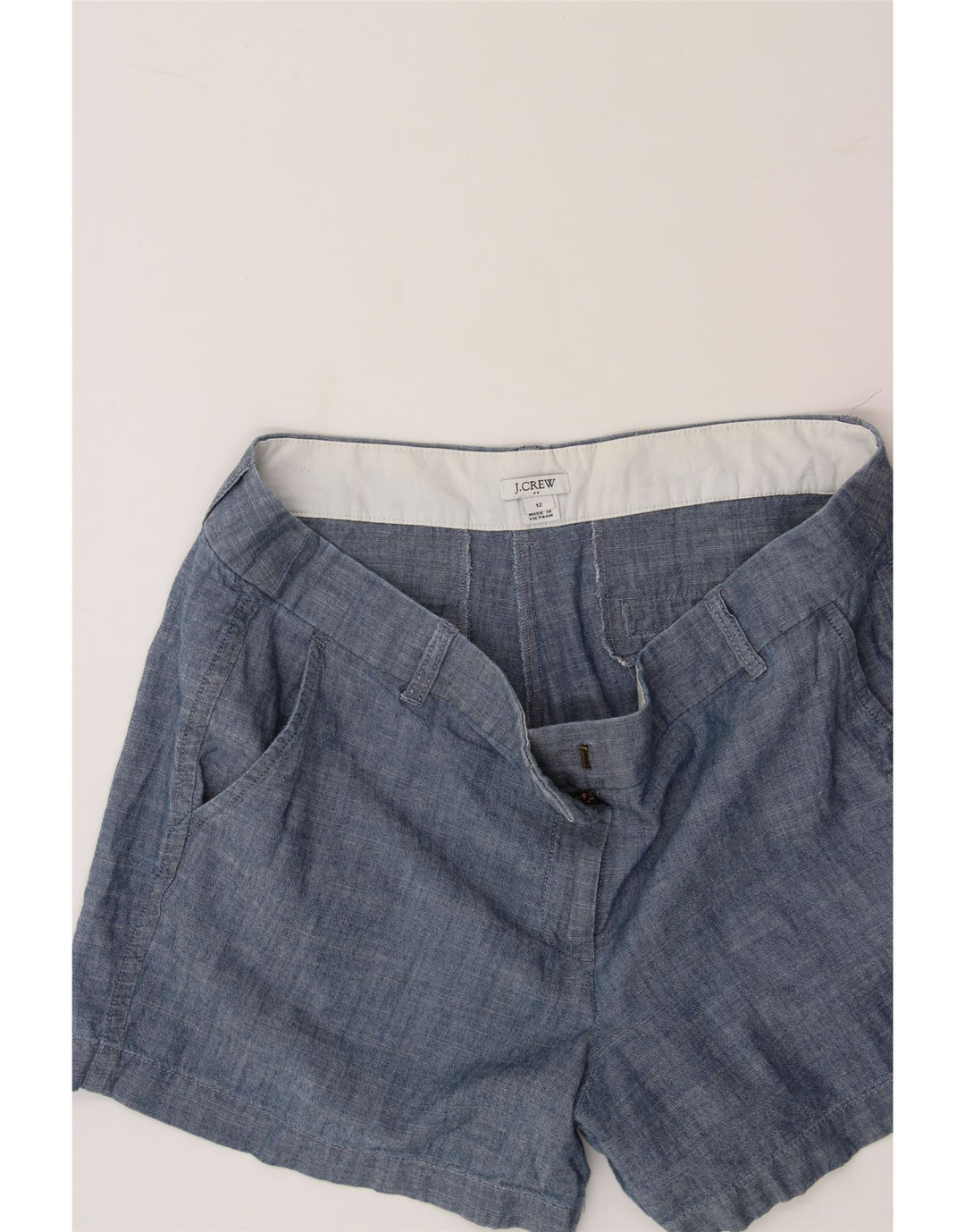 J. CREW Womens Chino Shorts US 12 Large W34 Blue Cotton Vintage J. Crew and Second-Hand J. Crew from Messina Hembry 