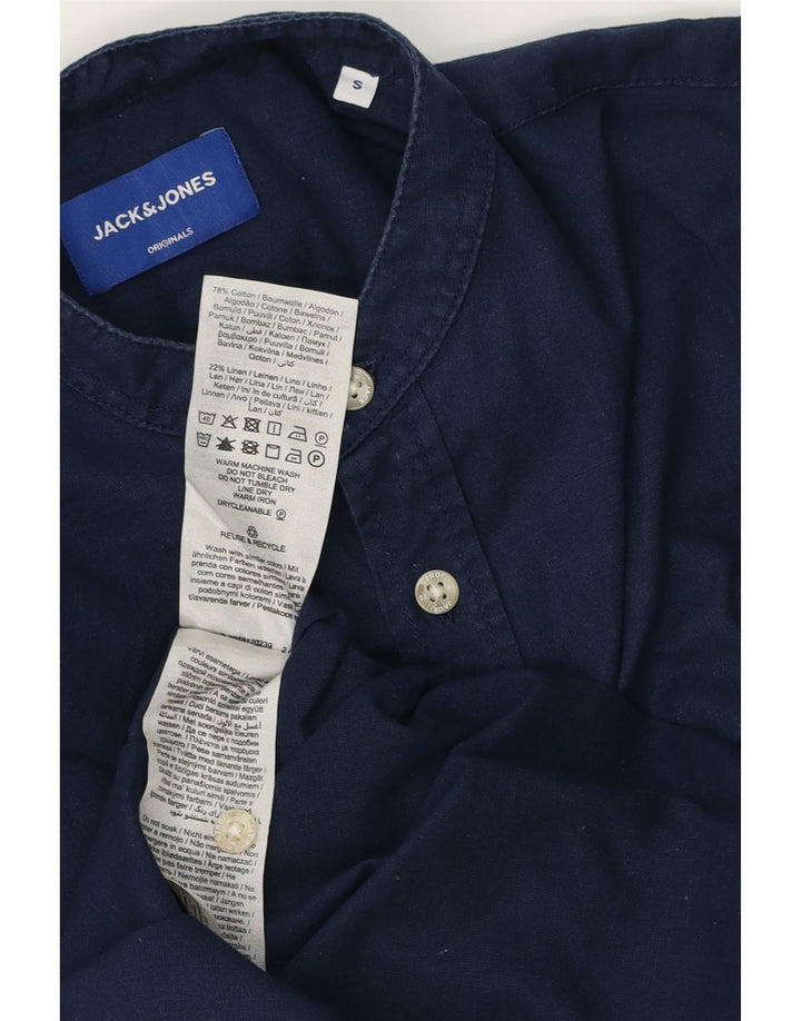 JACK & JONES Kortærmet herreskjorte lille marineblå bomuld