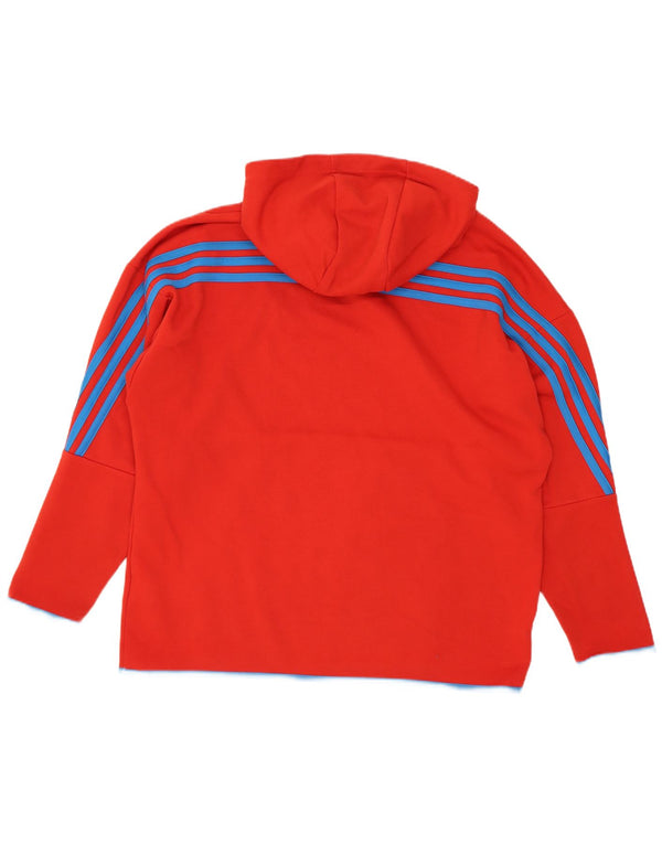 Adidas hættetrøje til drenge 11-12 år Rød Colourblock Bomuld