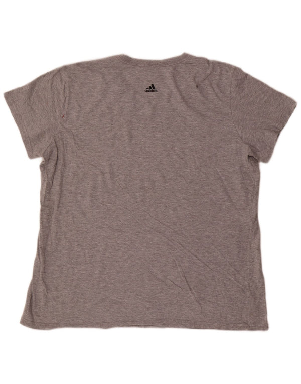 Adidas Herre grafisk T-shirt Top 2XL Grå