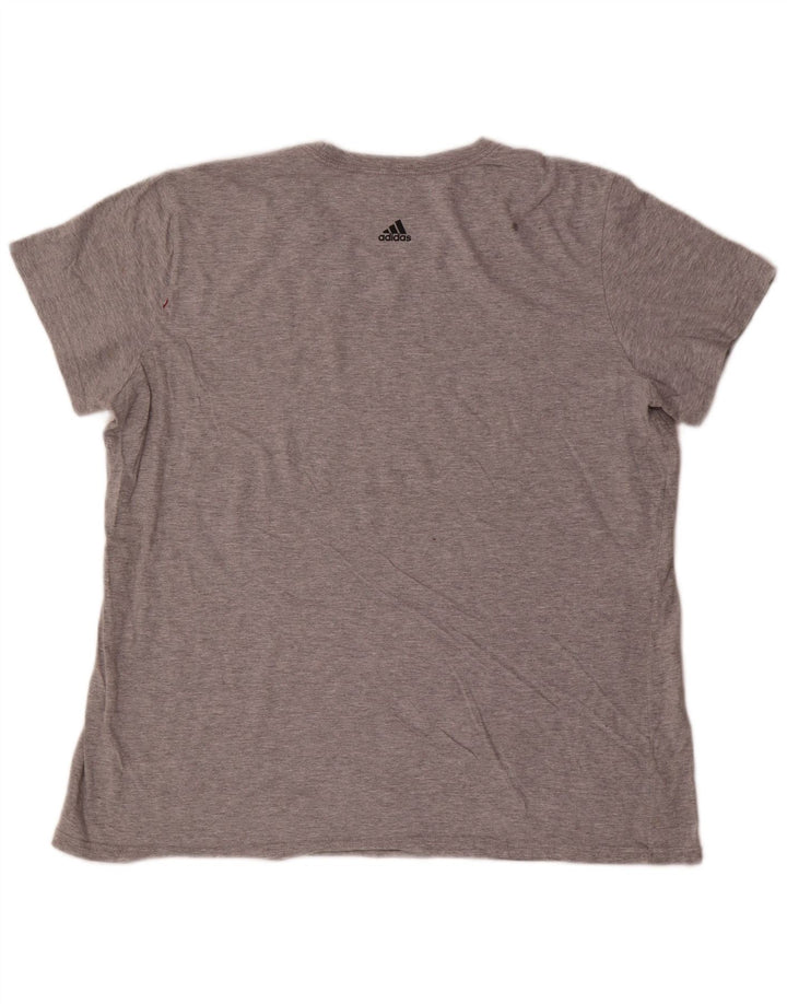 Adidas Herre grafisk T-shirt Top 2XL Grå