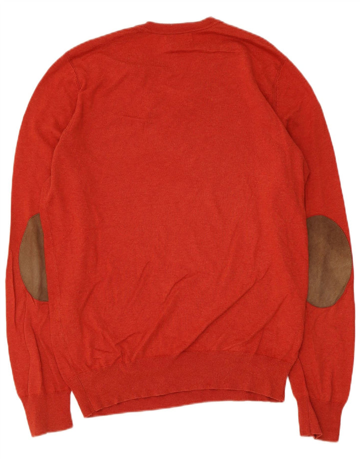 Massimo Dutti Herre V-hals sweater Medium Rød Bomuld
