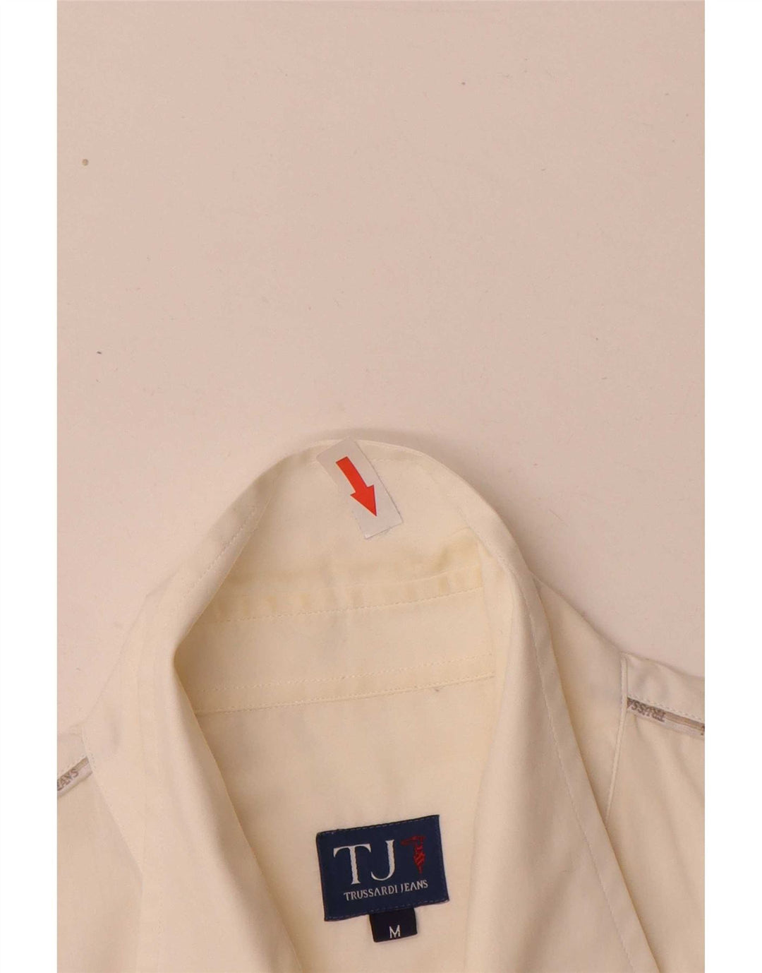 Trussardi Jeans Herreskjorte Medium Hvid Bomuld