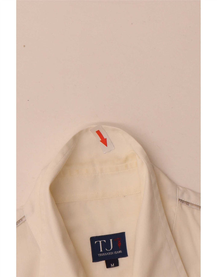 Trussardi Jeans Herreskjorte Medium Hvid Bomuld