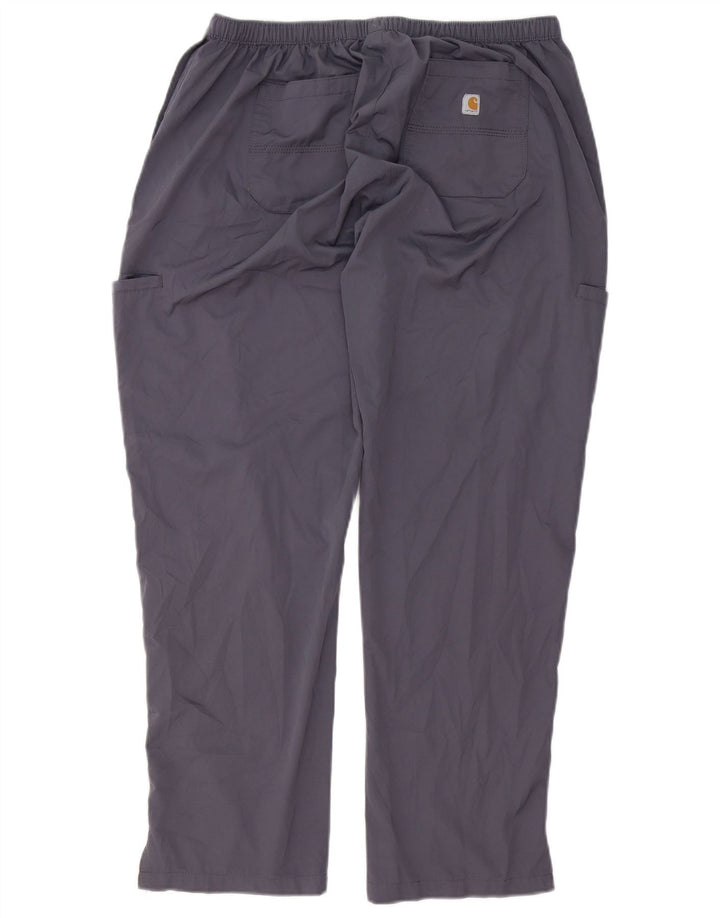 Carhartt Herre Petite Straight Cargo Bukser Large W34 L28 Grå Polyester