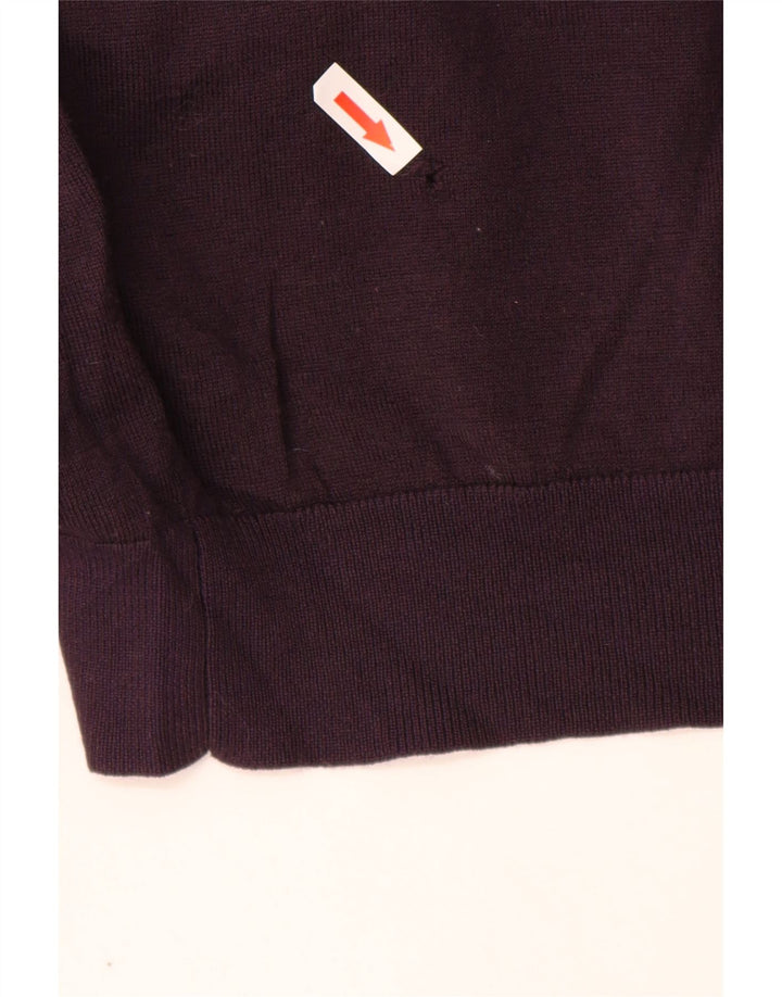 MARKS & SPENCER Herre sweater med rund hals, stor lilla merinould