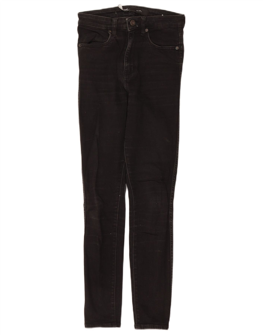 LEE Kvinder Ryttere Højtaljede Skinny Jeans US 9 Medium W24 L27 Sort Bomuld