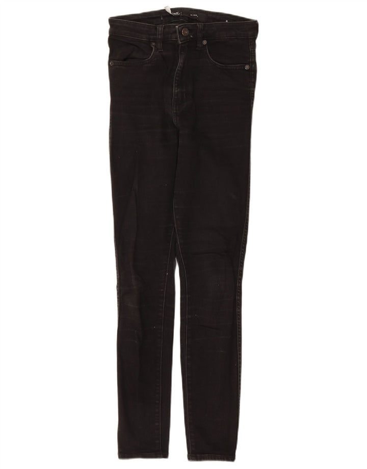 LEE Kvinder Ryttere Højtaljede Skinny Jeans US 9 Medium W24 L27 Sort Bomuld