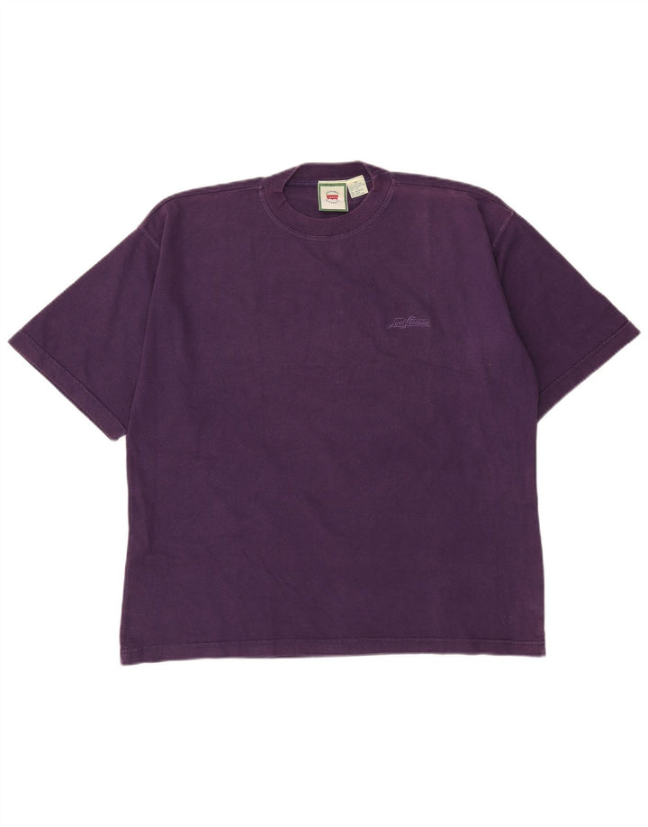 Levi's Herre T-shirt Top Medium Lilla Bomuld