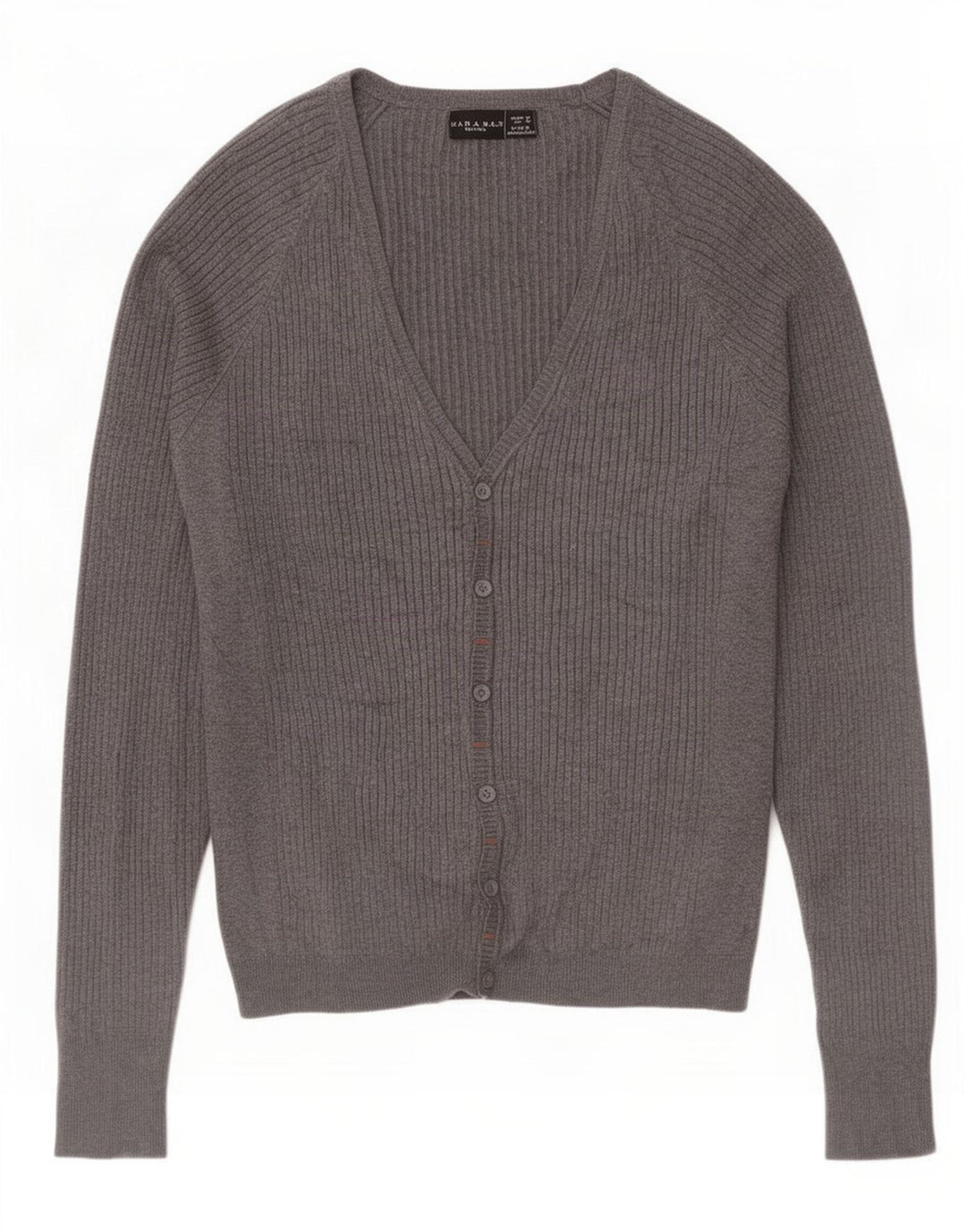 Zara Herre Cardigan Sweater Medium Grey Viscose