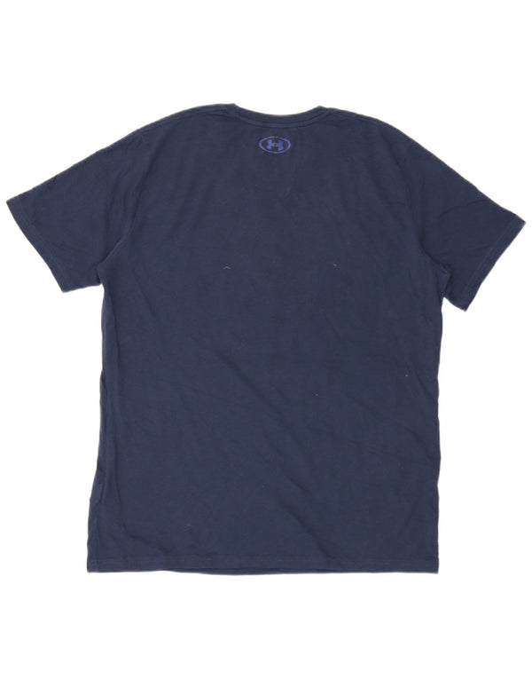 Under Armour Herre grafisk T-shirt Top Stor marineblå bomuld