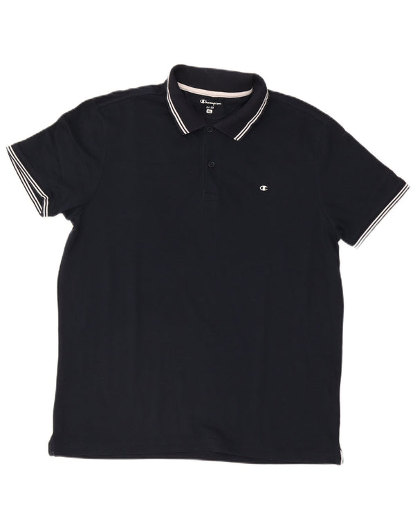 Champion Herre Easy Fit Polo Shirt 2XL Marineblå Bomuld