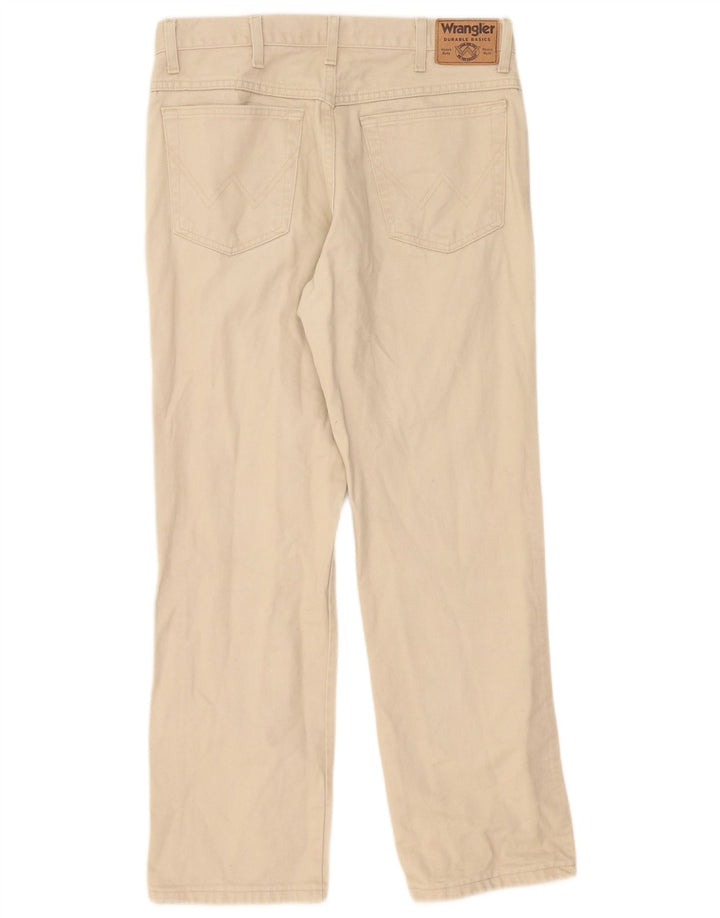 Wrangler Straight Jeans til mænd W34 L30 Beige Bomuld