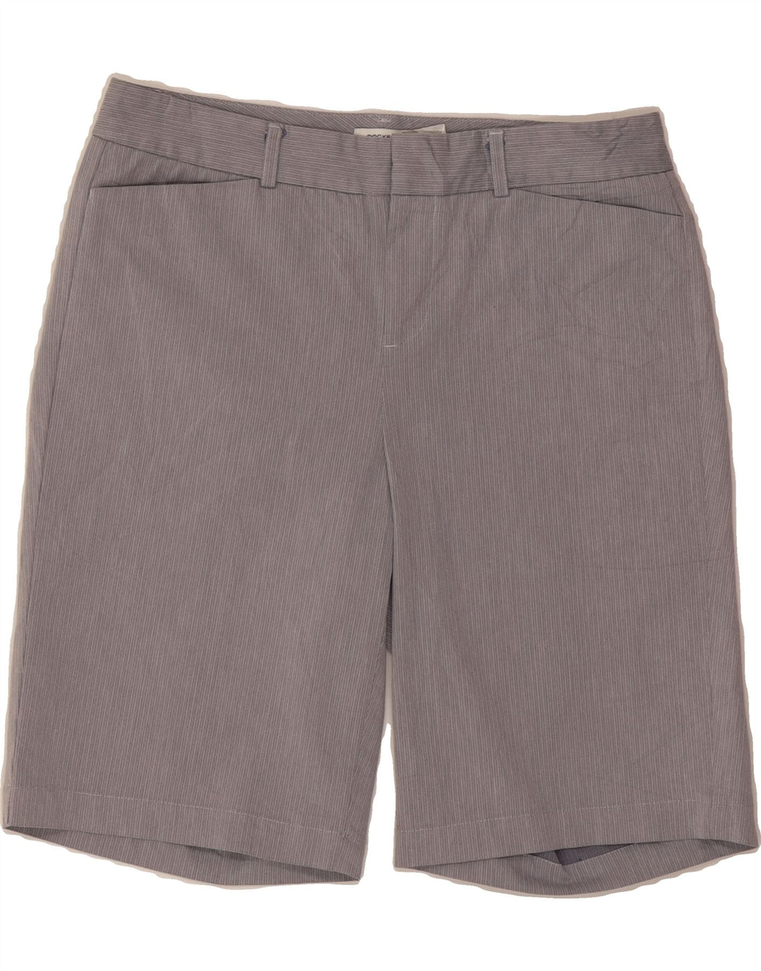 DOCKERS Womens Casual Shorts US 8 Medium W30 Grey Pinstripe Cotton Vintage Dockers and Second-Hand Dockers from Messina Hembry 