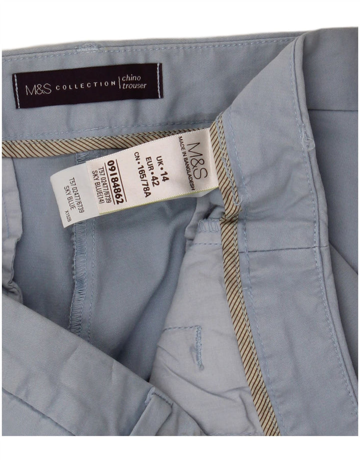MARKS & SPENCER Slim Chino-bukser til kvinder UK 14 Large W36 L30 Blue