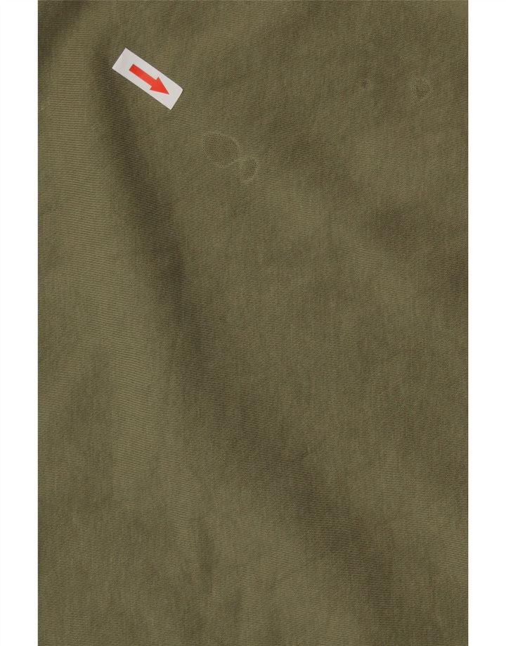 ADIDAS Womens Crop Oversized Sweatshirt Jumper UK 14 Stor Khaki Bomuld