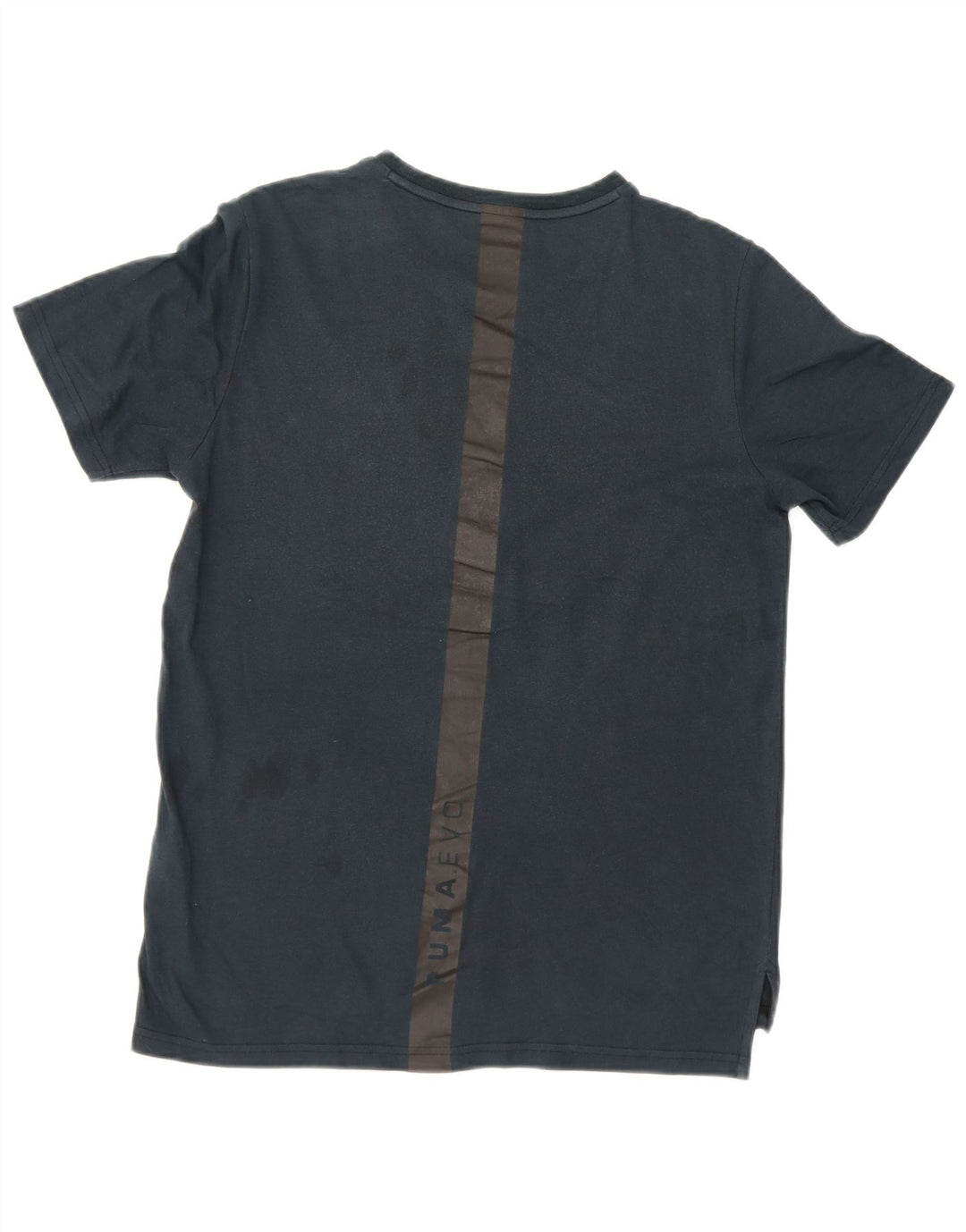 Puma Herre grafisk T-shirt Top Medium Marineblå Colourblock Bomuld