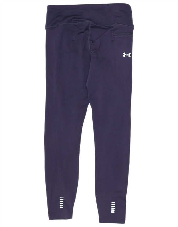 Under Armour Grafiske Leggings til kvinder UK 12 Medium Navy Blue Polyester