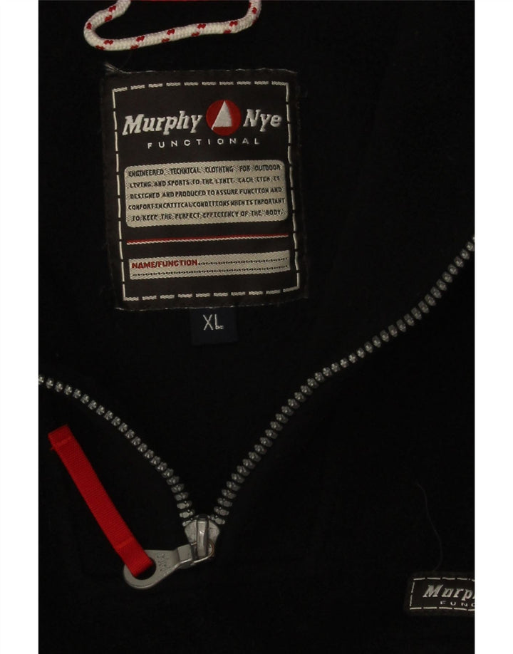 Murphy & Nye Fleece Jumper til mænd med lynlås XL sort polyester