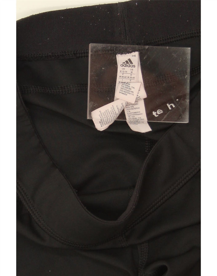 ADIDAS Womens Leggings UK 12/14 Medium  Black Polyester Vintage Adidas and Second-Hand Adidas from Messina Hembry 