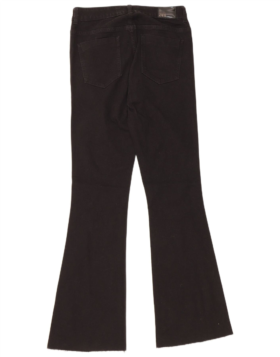 Zara Dame Flared Jeans EU 38 Small W28 L31 Sort Bomuld