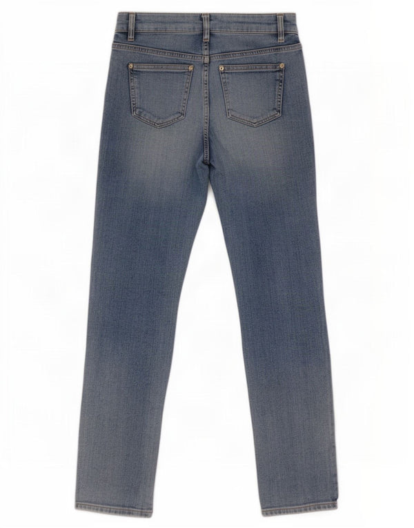 Marks & Spencer Womens Distressed Straight Jeans UK 10 Small W30 L28 Blue