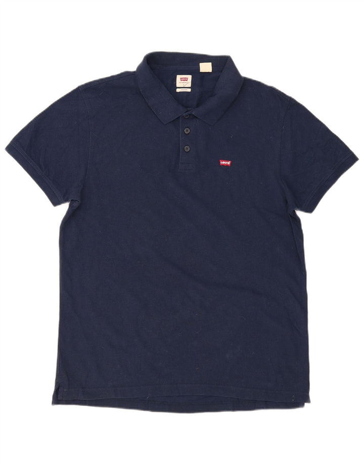 Levi's Herre Standard Fit Polo Shirt Stor Marineblå Bomuld