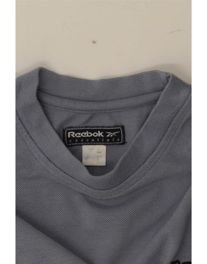 Reebok Womens Crop T-Shirt Top UK 10 Small Grå