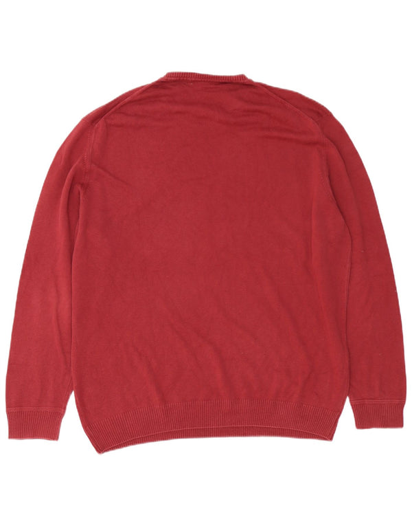 Massimo Dutti Herre Crew Neck Jumper Sweater 2XL Bourgogne bomuld
