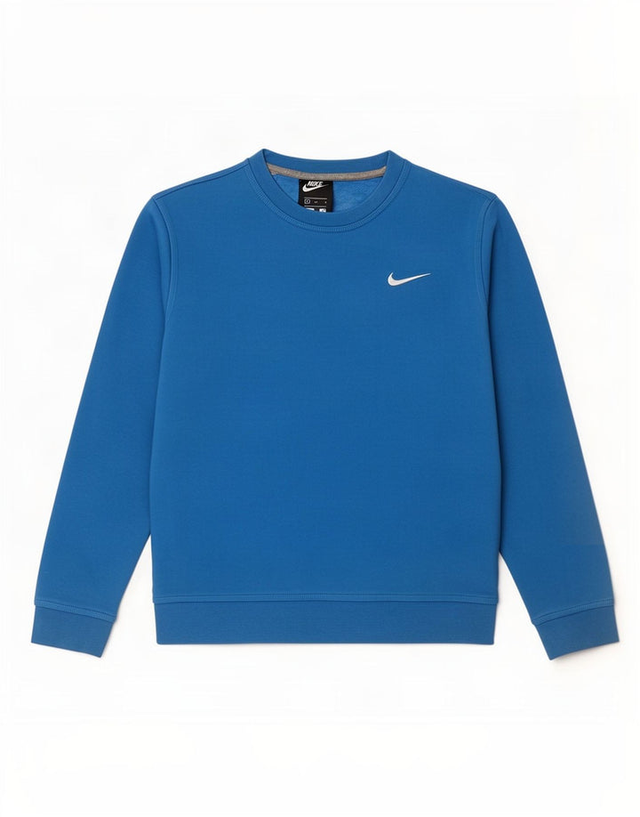 Nike Dame Sweatshirt Jumper UK 14 Medium Blue Bomuld