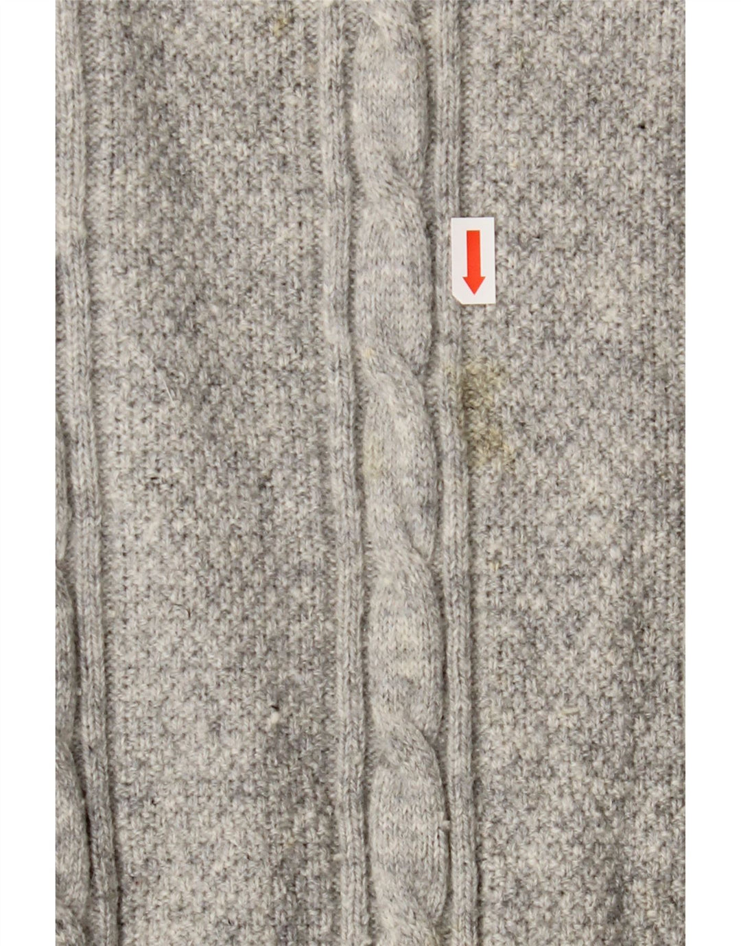 Besætningstøj Herre Zip Neck Jumper Sweater Stor Grå Lammeuld