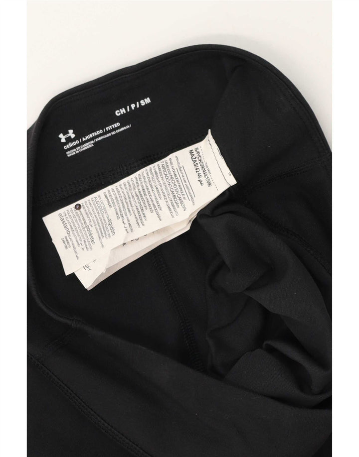 Under Armour Grafiske Leggings til kvinder UK 10 Lille sort bomuld