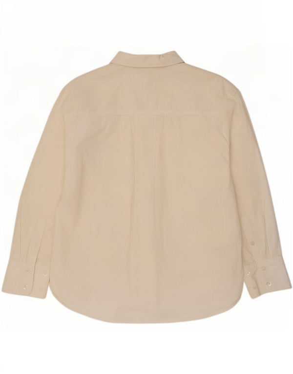 Zara Dame Oversized skjorte UK 14 Medium White Bomuld