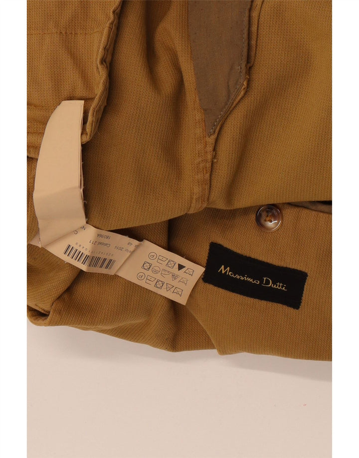 Massimo Dutti Herre 2-knaps blazerjakke EU 48 Medium Khaki Bomuld