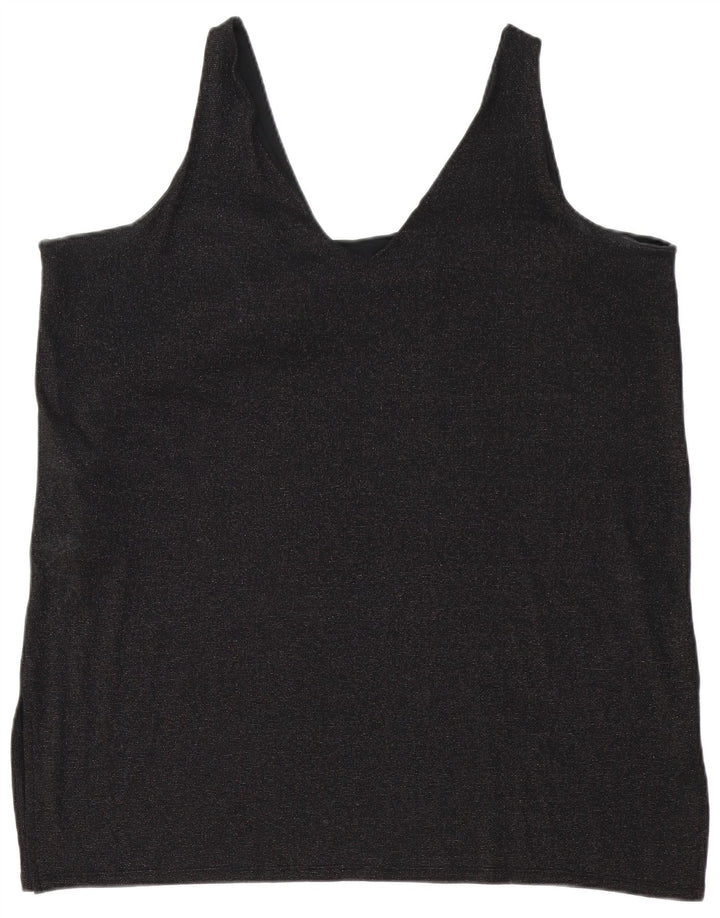 Marks & Spencer Dame Ærmeløs Tunikakjole UK 24 4XL Sort Polyester