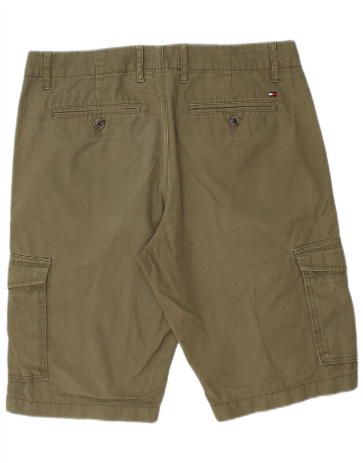 Tommy Hilfiger Herre Cargo Shorts W32 Medium Khaki Bomuld