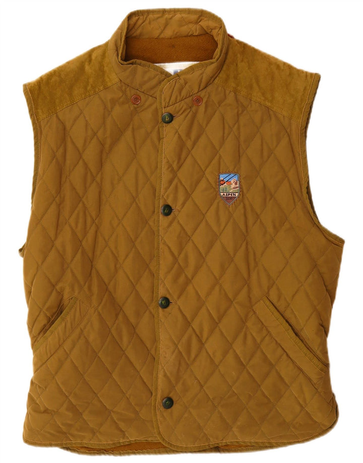 CASUCCI Herre Quiltet Gilet UK 40 Large Beige