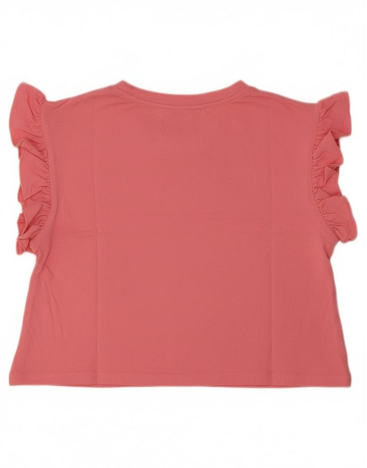 Zara Womens Crop Oversized T-Shirt Top UK 10 Small Pink